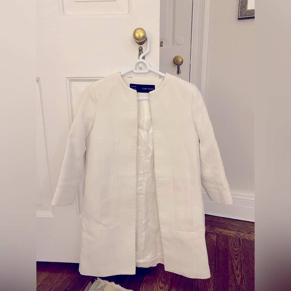 Zara White Blazer Jacket